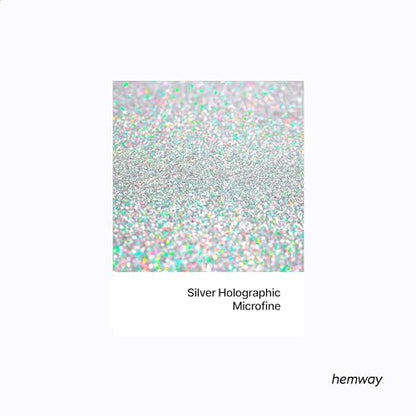 Resin Glitter Silver Holographic 100g Microfine (3.5274 Ounce)