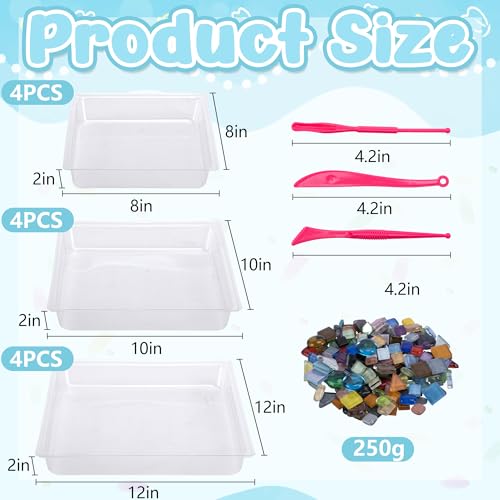 14 Pcs Square Stepping Stone Mold Kit