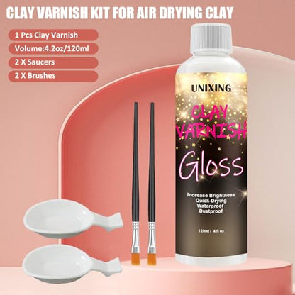 120ml Clear Varnish for Air Dry Clay