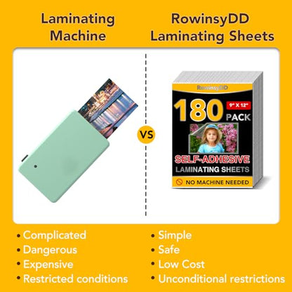 180 PCS Self Laminating Sheets (180 Count)