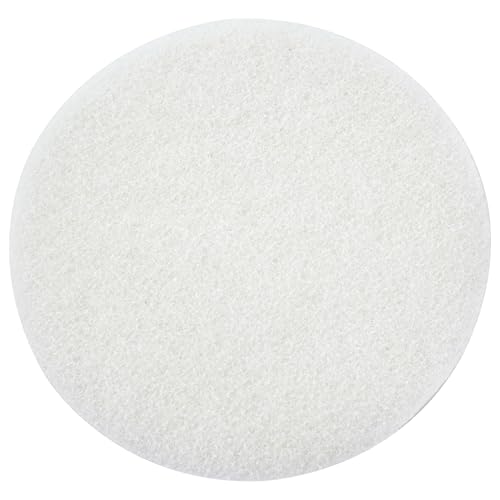 White Buffing and Polishing Pad with Hook and Loop Back