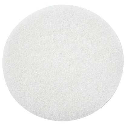White Buffing and Polishing Pad with Hook and Loop Back