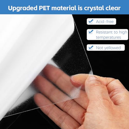 Double Sided Adhesive Sheets for Arts Craft Scrapbooking Photo Albums Home Decorative 25Pcs (25 Count)