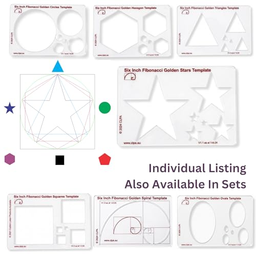 Fibonacci 6" Star Drawing Template