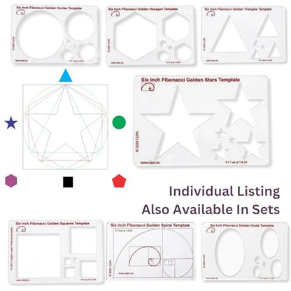 Fibonacci 6" Star Drawing Template