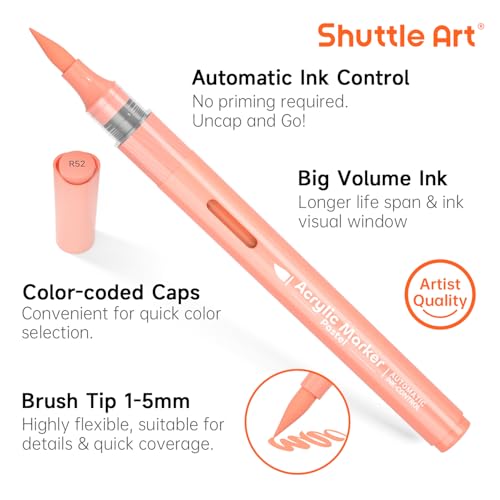 Automatic Ink Control Acrylic Paint Markers (24 Count)