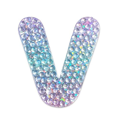 Sparkly Rhinestone Alphabet Letter Sticker V
