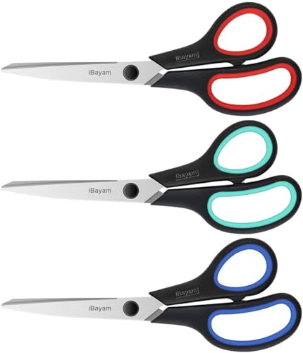 8.5" All Purpose Sharp Black Scissors (24 Count)