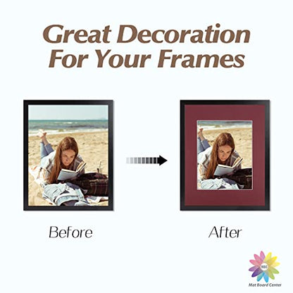 Mat Board Center 10 Pack 11x14 Photo Mats for 8x10 Picture (10 Count)