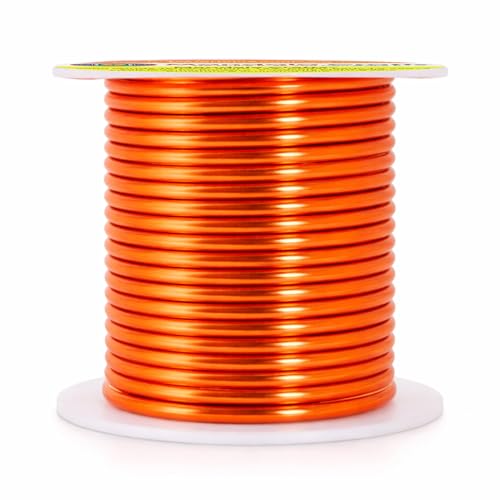 8 Gauge Burnt Orange Anodized Aluminum Craft Wire