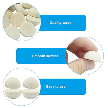 Half Wooden Beads