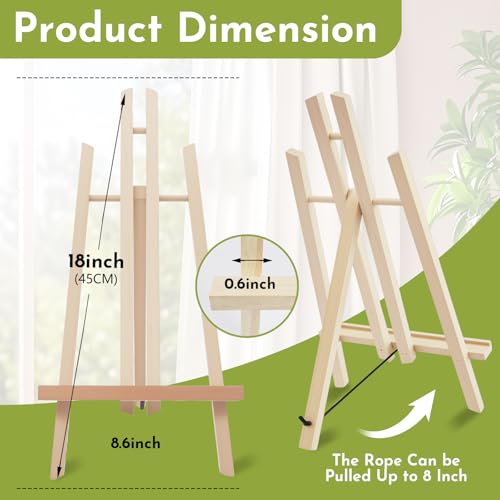 2 Pack 18 Inch Wooden Tabletop Easel Stand (2 Count)