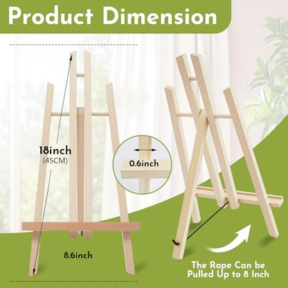 2 Pack 18 Inch Wooden Tabletop Easel Stand (2 Count)