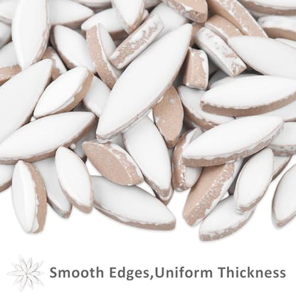 200g White Mosaic Tiles (7.05 Ounce)