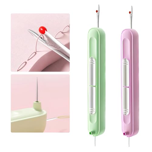 Upgraded 2 in 1 Automatic Needle Threaders Seam Ripper (2 Count)