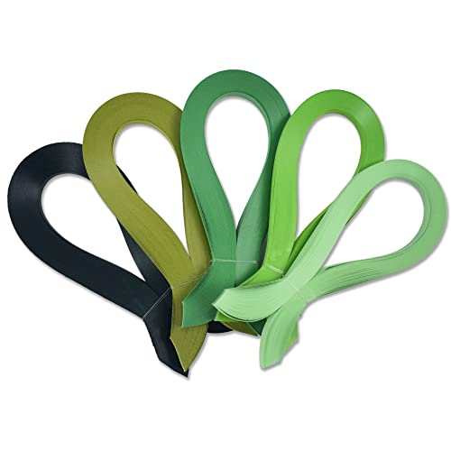 Green Quilling Paper Strips for Craft Work