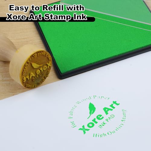 5"x4'' Large Ink Pad Washable Stamp Ink Pad for Baby Footprint Handprint with 30ml Premium Refill Ink