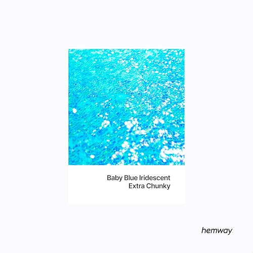 Resin Glitter Baby Blue Iridescent 100g Extra Chunky (3.5274 Ounce)