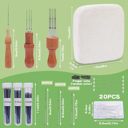 128 Pcs Needle Felting Tool Kit (128 Count)
