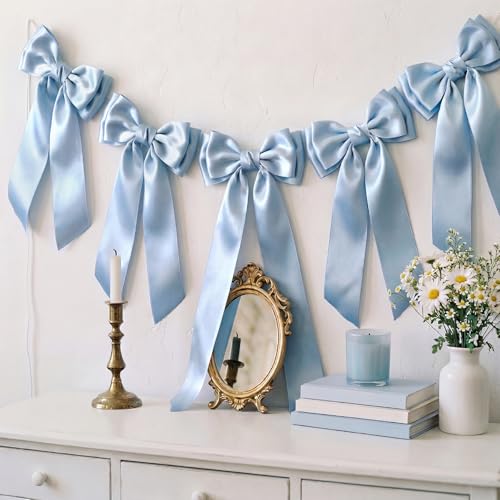 Light Blue Satin Ribbon 4 Inch x 10 Yards Double Faced