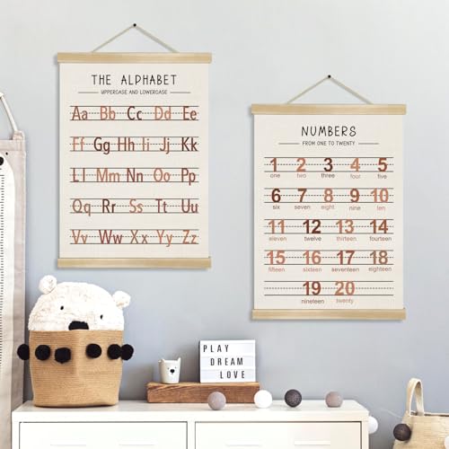 Alphabet and Numbers Wall Chart Set of 2 (2 Count)