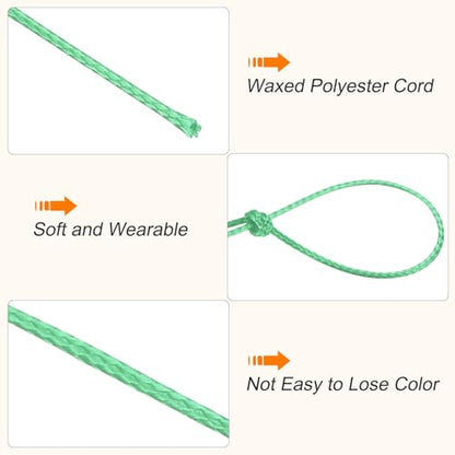 Waxed Cord 0.5mm Waxed Polyester Cord 175 Yard Wax String for Bracelet Making