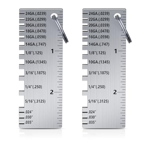 2 PCS Metal Thickness Gauge Portable Steel Thickness Gauge Metal GaugeThickness Tool (2 Count)