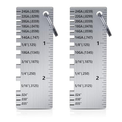 2 PCS Metal Thickness Gauge Portable Steel Thickness Gauge Metal GaugeThickness Tool (2 Count)