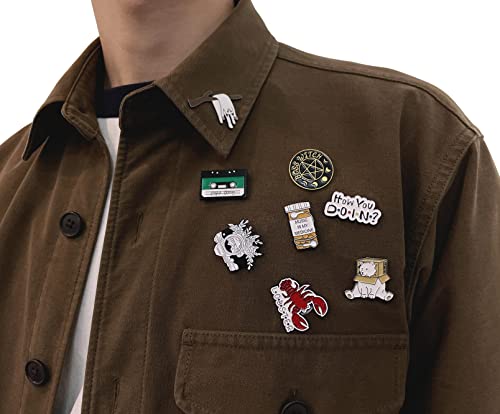 20/40/50/80 PCS Cute Enamel Backpack Pins, Funny Enamel Pins Bulk Set Cool Button Pins Aesthetic Brooch Lapel Pins Anime for Backpacks, Jackets, Hats, Kids, Girls(Style-50) (50 Count)