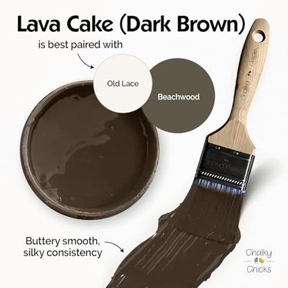 Lava Cake 4 Fl Oz Chalk Paint for Furniture All in One