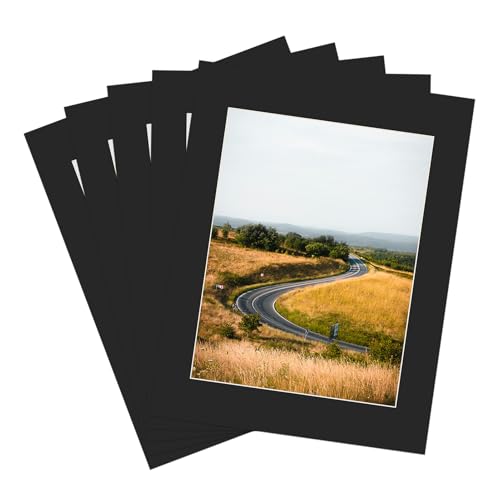11x14 Black Picture Mats with Core Bevel Cut Frame Mattes for 8.5x11 Pictures