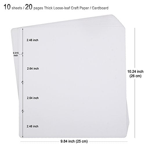 10 Sheets Double Sided Scrapbooking Refill Pages (10 Count)