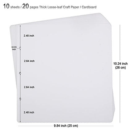 10 Sheets Double Sided Scrapbooking Refill Pages (10 Count)
