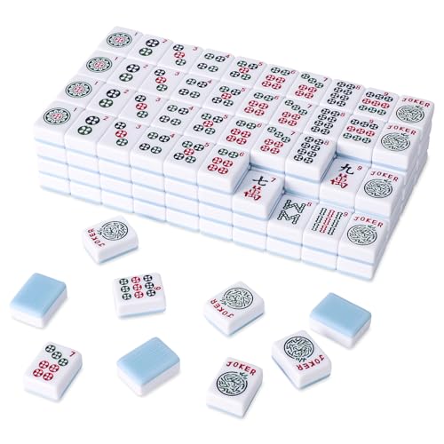 American Mahjong Tile Set with 166 Blue Back Tiles