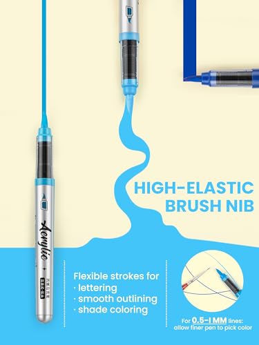Acrylic Paint Markers 12 Blue Colors (12 Count)