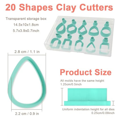 10 Sets Geometric Clay Cutters (20 Count)