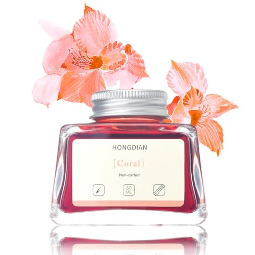 Hongdian Fountain Pen Bottled Ink Coral Color