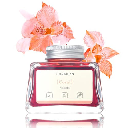 Hongdian Fountain Pen Bottled Ink Coral Color