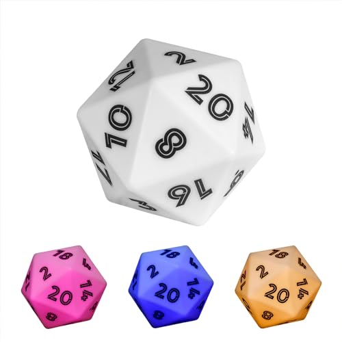 86mm Large D20 Dice LED 20 Sided Dice for D&D Role Playing Games (2.1 Ounce)