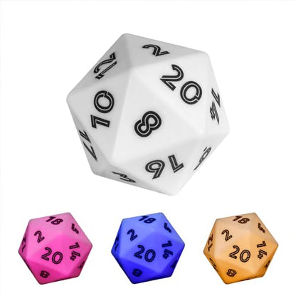 86mm Large D20 Dice LED 20 Sided Dice for D&D Role Playing Games (2.1 Ounce)