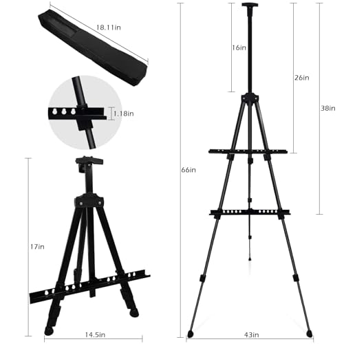 17 66 Inch Adjustable Art Easel Stand for Painting and Sign