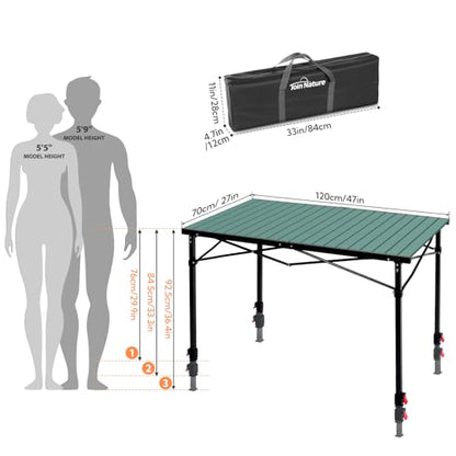 Portable Outdoor Adjustable Height Camping Table