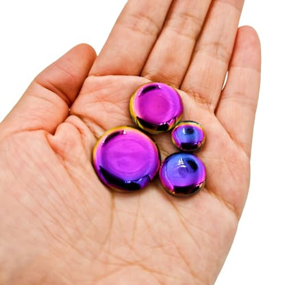 200g Iridescent Round Mosaic Tiles for Crafts Bulk