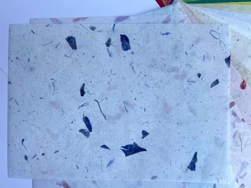 50 Design A4 Natural Fiber Mulberry Tree Mulberry Paper Sheets Art Tissue Washi Paper Design Craft Art Origami Suppliers Card Making Writing Painting 50 Sheets (50 Count)