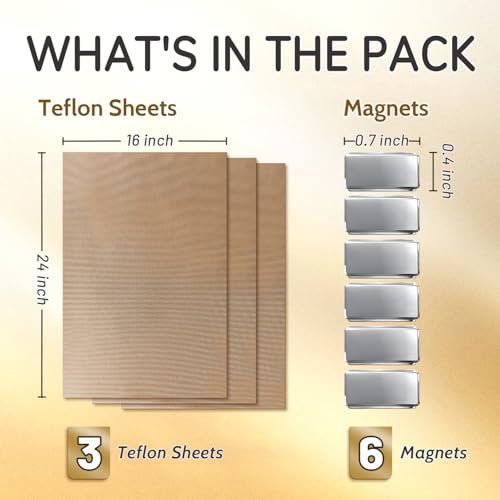 3 PTFE Teflon Sheets