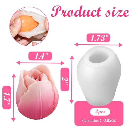 2 Pcs Tulip Candle Molds (2 Count)