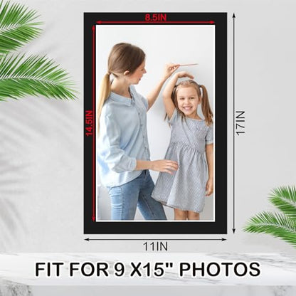 15 Pack 11x17 Black Picture Mats for 9x15 Photos (15 Count)