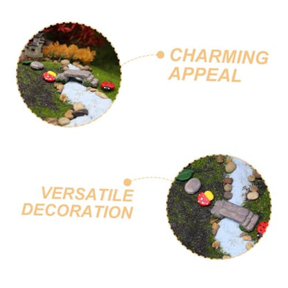 Miniature Stepping Stone Bridge for Fairy Garden Kit Realistic Craft Landscape Decor DIY Garden Ornament