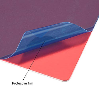 Blank Metal Card 100x60x1mm Anodized Aluminum Plate for DIY Laser Printing Engraving Red 5 Pcs (5 Count)