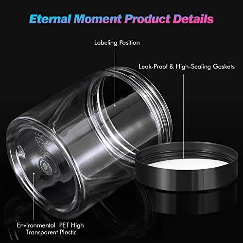 36 Pack 8 OZ Plastic Jars Clear Cosmetic Container with Lids